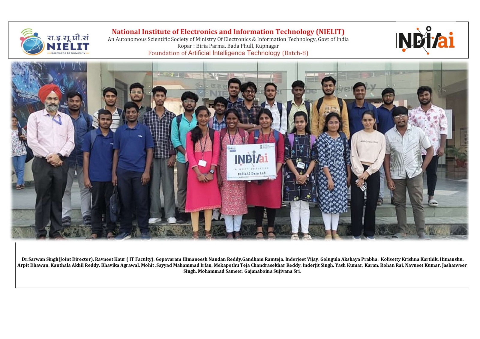 IndiaAI Skill Development — NIELIT Ropar