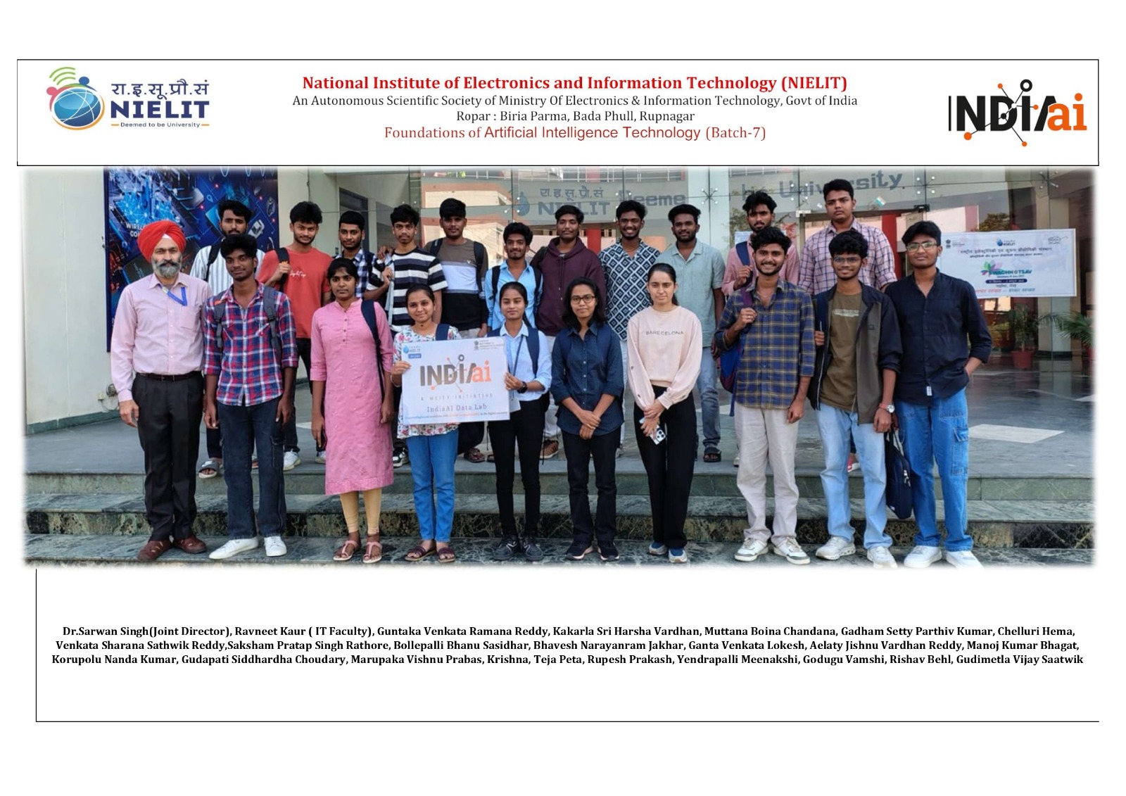 IndiaAI Skill Development — NIELIT Ropar
